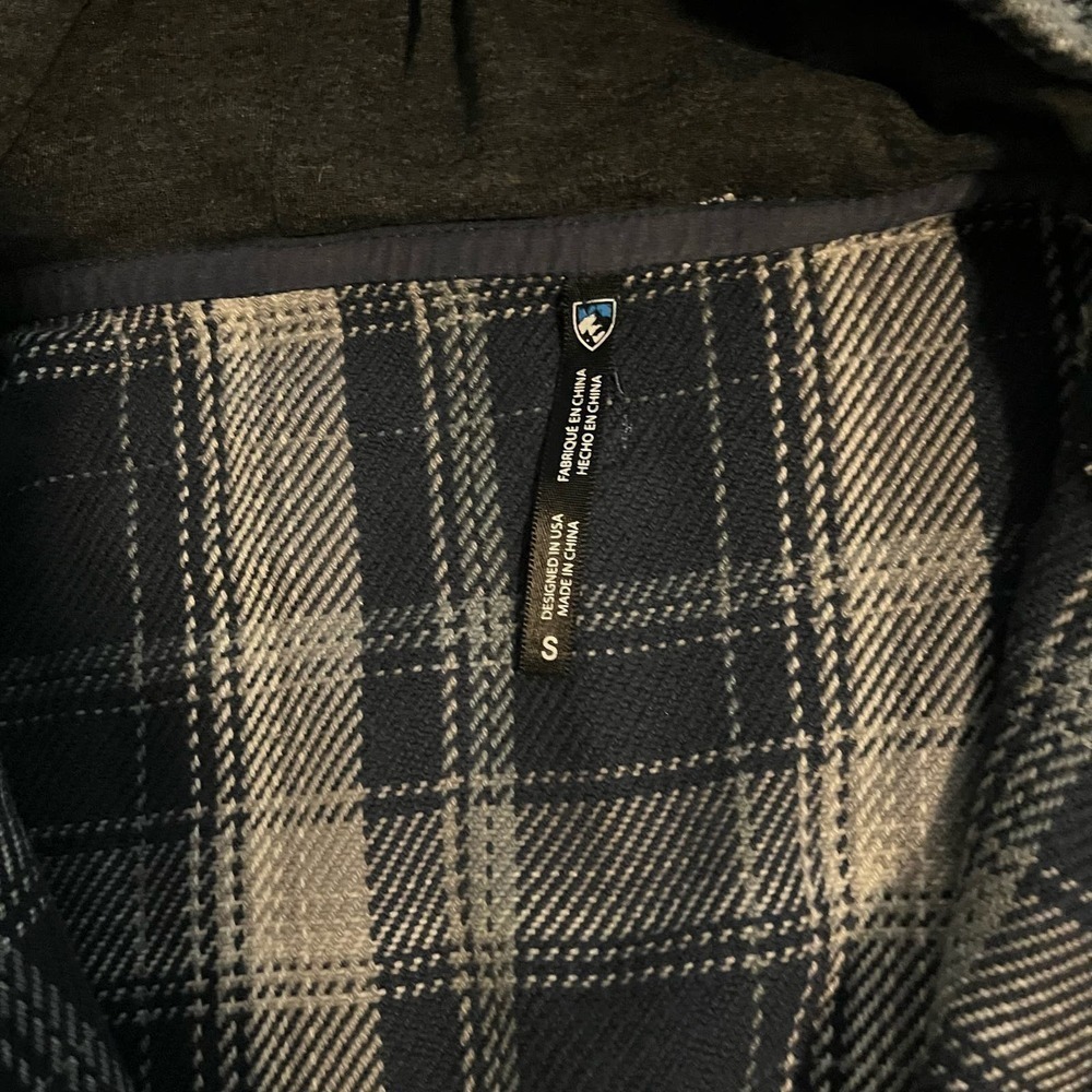 Kuhl Kleo hoodie‎ Shacket blue plaid women’s size small - Picture 7 of 11